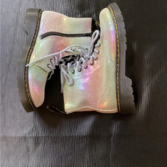 Dr. Martens Black and White Lace-Up Boots - Picture 1 of 15